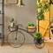 Bicycle Style Flower Pot Holder 3 Tier Iron Plant Stand Basket Rack Black